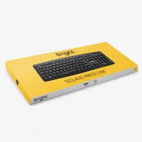 Teclado USB Bright 0014 Preto ABNT2 com Fio 1,3m 107 Teclas Plug And Play  - imagem 4