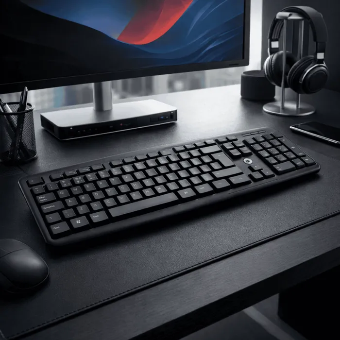 Teclado USB Bright 0014 Preto ABNT2 com Fio 1,3m 107 Teclas Plug And Play 
