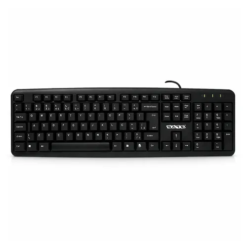 Teclado Satellite AK-910 USB ABNT2 Preto Com Fio 1,5m + Teclado Numérico Compatível Windows Mac Linux