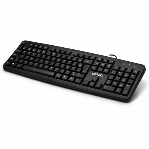 Teclado Satellite AK-910 USB ABNT2 Preto Com Fio 1,5m + Teclado Numérico Compatível Windows Mac Linux