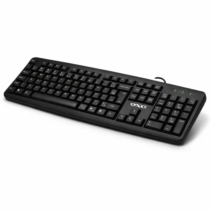 Teclado Satellite AK-910 USB ABNT2 Preto Com Fio 1,5m + Teclado Numérico Compatível Windows Mac Linux
