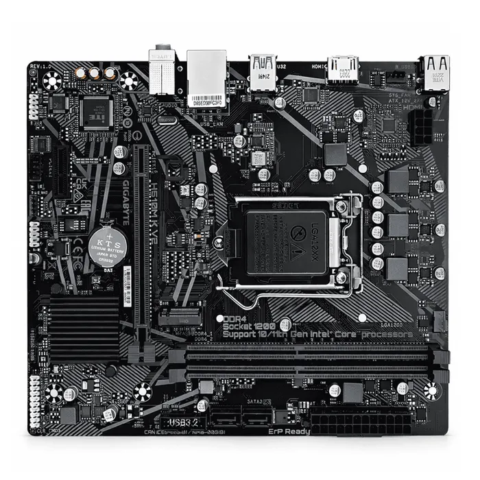 Placa Mãe Gigabyte B550M K AM4 DDR4 – Compatível Ryzen 3000 / 4000G / 5000 / 5000G 2x M.2 HDMI DisplayPort Micro ATX