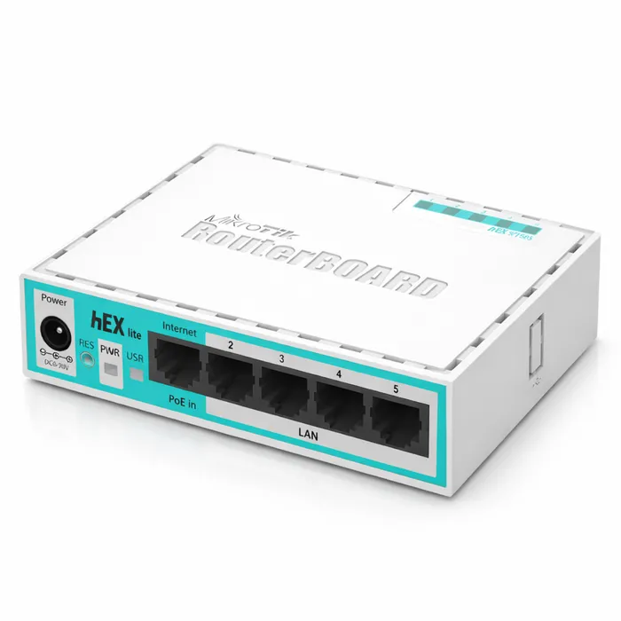 Roteador MikroTik RB750r2 hEX Lite 5 Portas Ethernet RouterOS L4