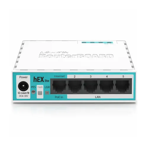 Roteador MikroTik RB750r2 hEX Lite 5 Portas Ethernet RouterOS L4