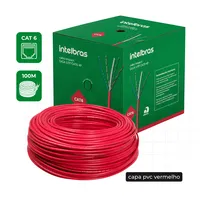 Cabo de Rede Intelbras Impact Giga CAT6 UTP CMX 4P 100M Vermelho IG6CVM - imagem 2