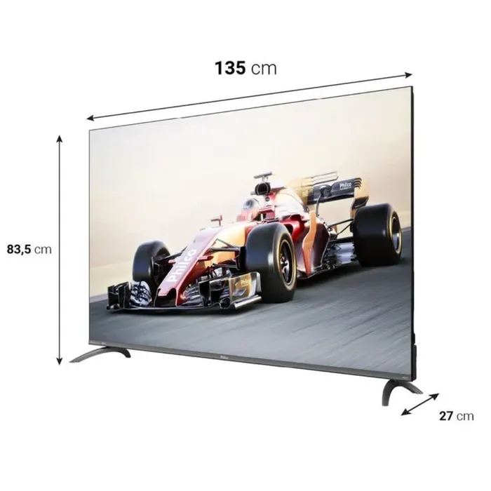 SMARTTV 60 POLEGADAS PHILCO QLED 4K BORDA INFINITA ROKU TV DOLBY COM MIDIACAST E ALEXA