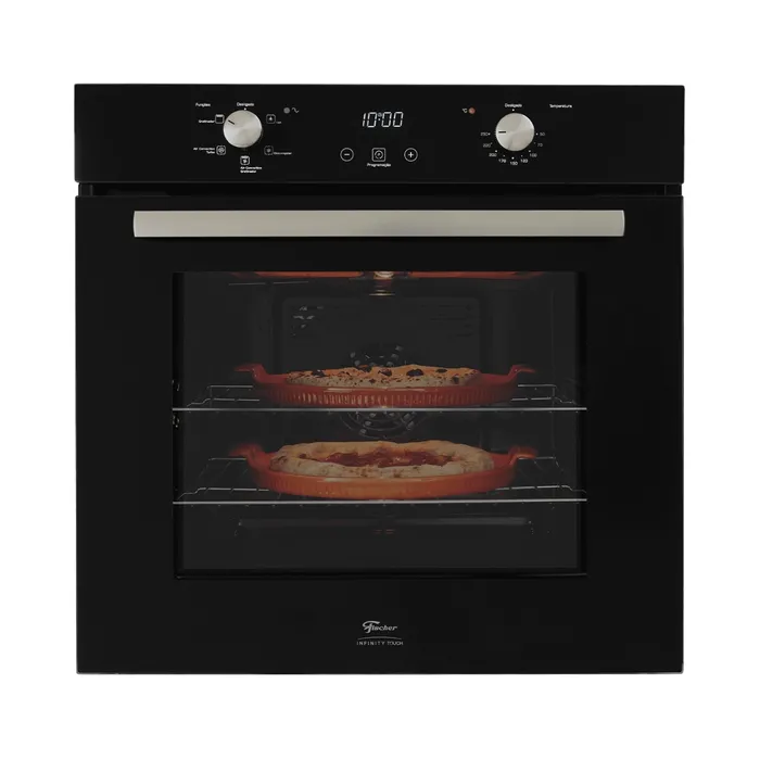 FORNO ELÉTRICO DE EMBUTIR INFINITY PRETO 82L TOUCH 220V - FISCHER
