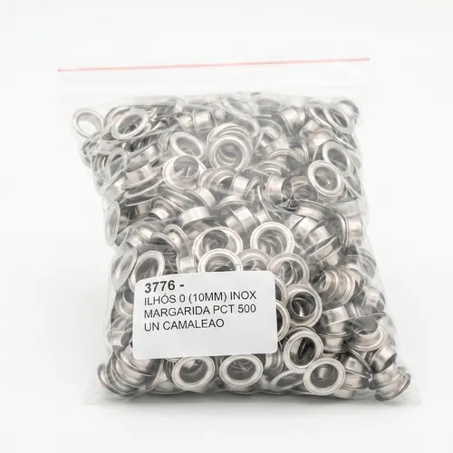 Ilhós Margarida Aço Inox Nº 0 10mm Camaleão Ilhoseira Semi Automática