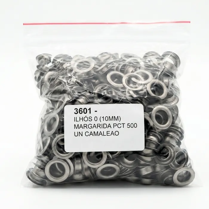 Ilhós Margarida Aço Comum Nº 0 10mm Camaleão Ilhoseira Semi Automática