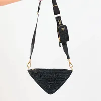 Prada Triangle Raffia