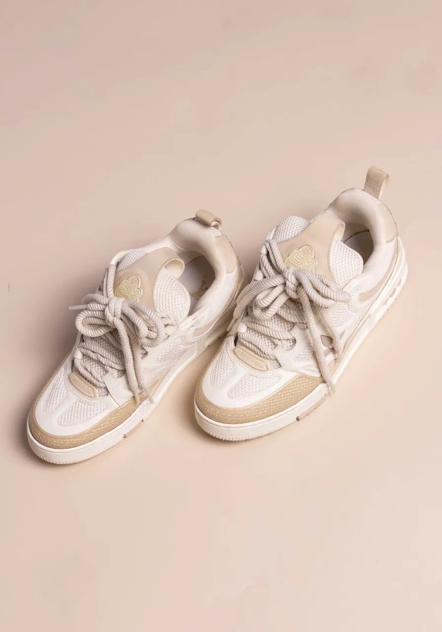Tênis Louis Vuitton Skate Bege 