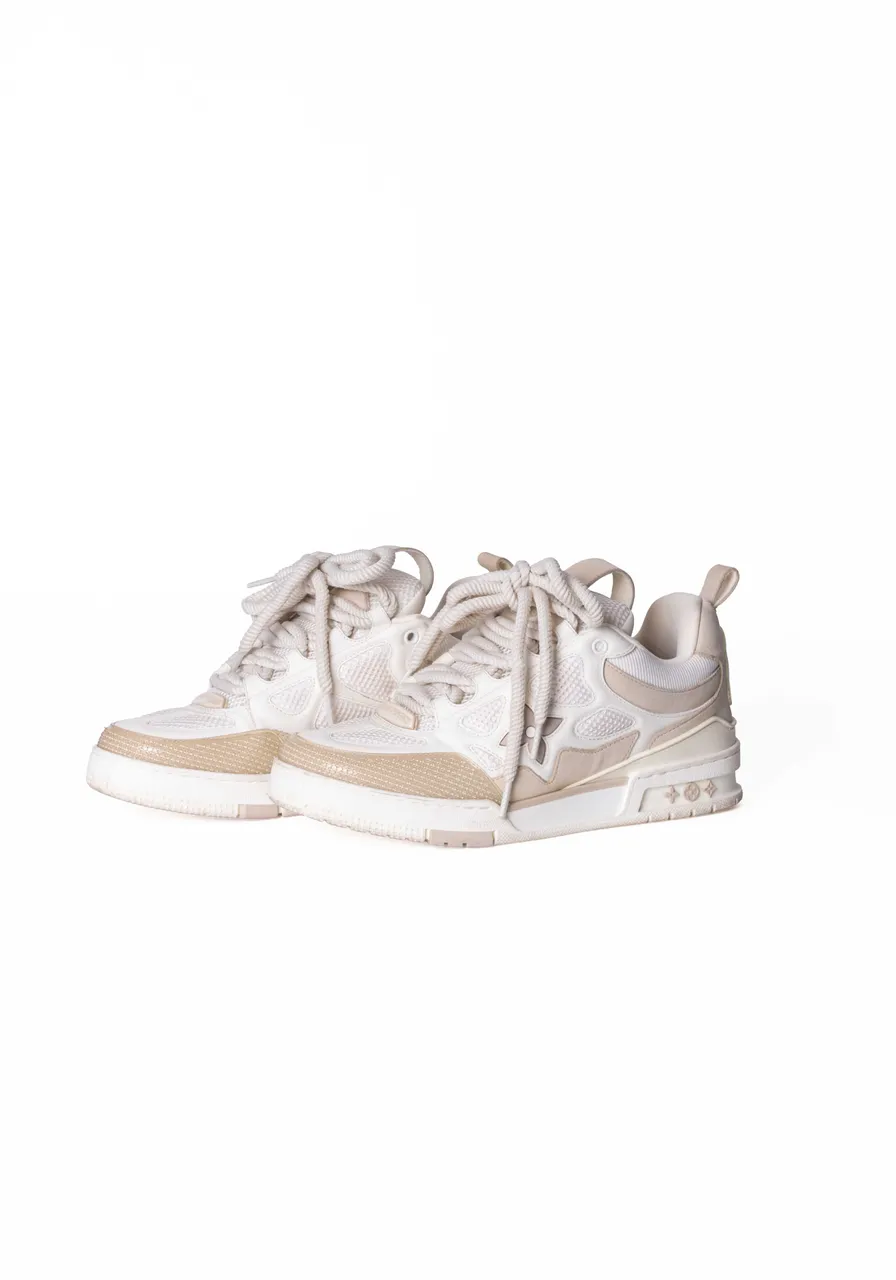 Tênis Louis Vuitton Skate Bege 