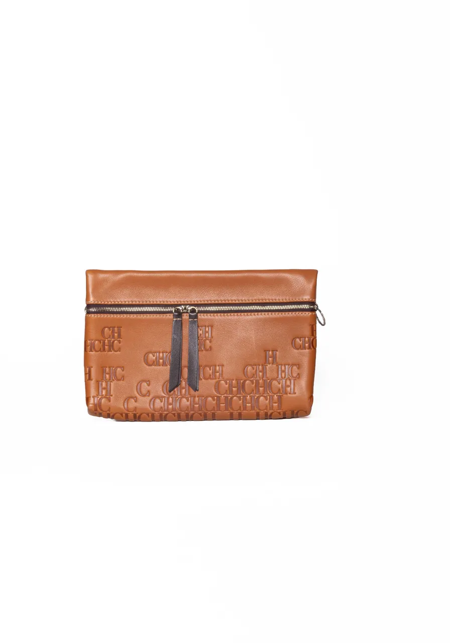 Carolina Herrera Clutch Caramelo 