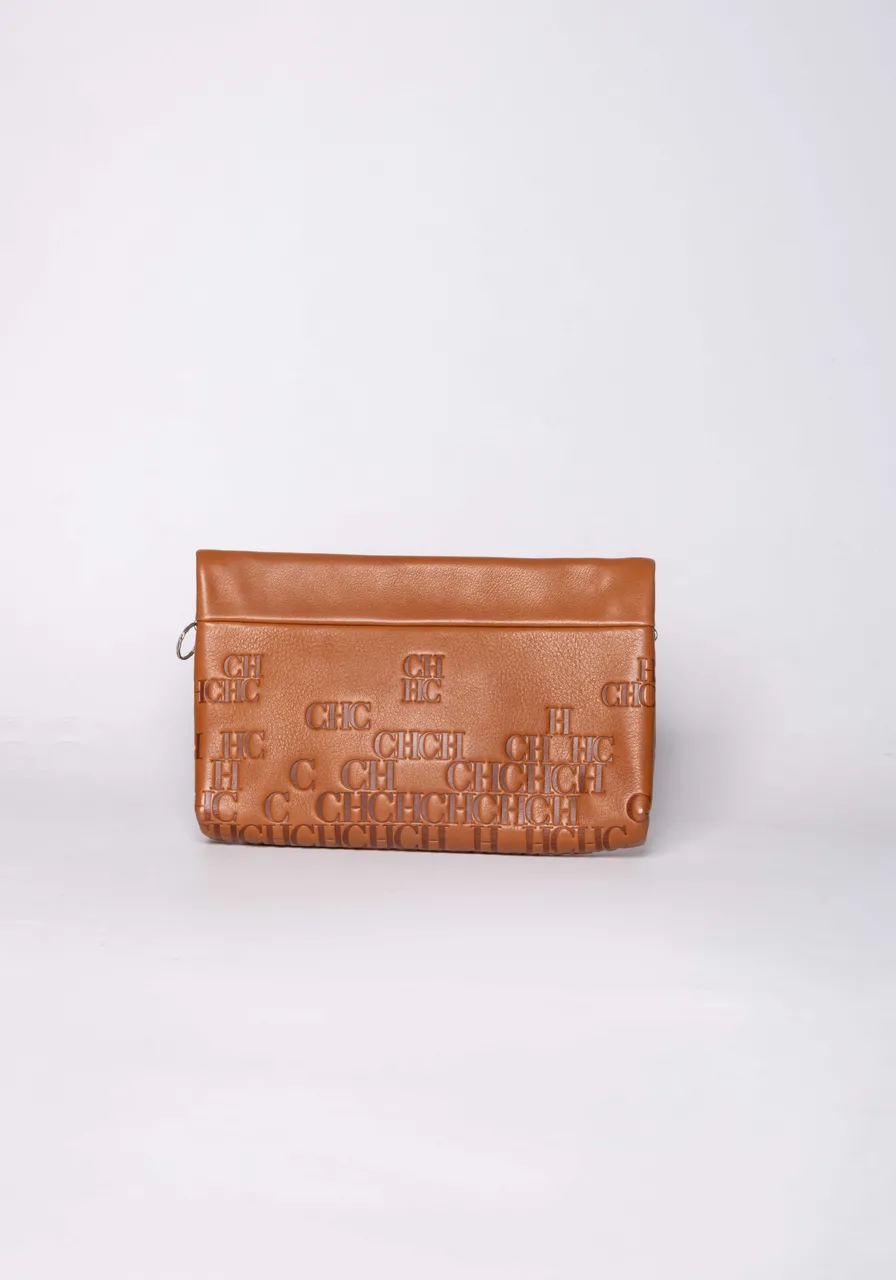 Carolina Herrera Clutch Caramelo 