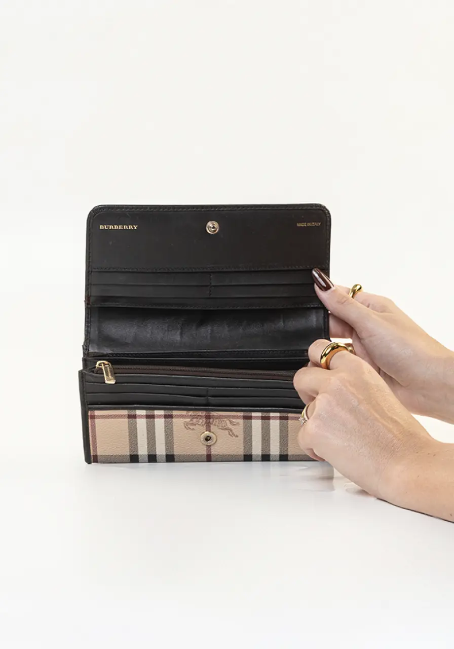 Carteira Burberry Haymarket Check