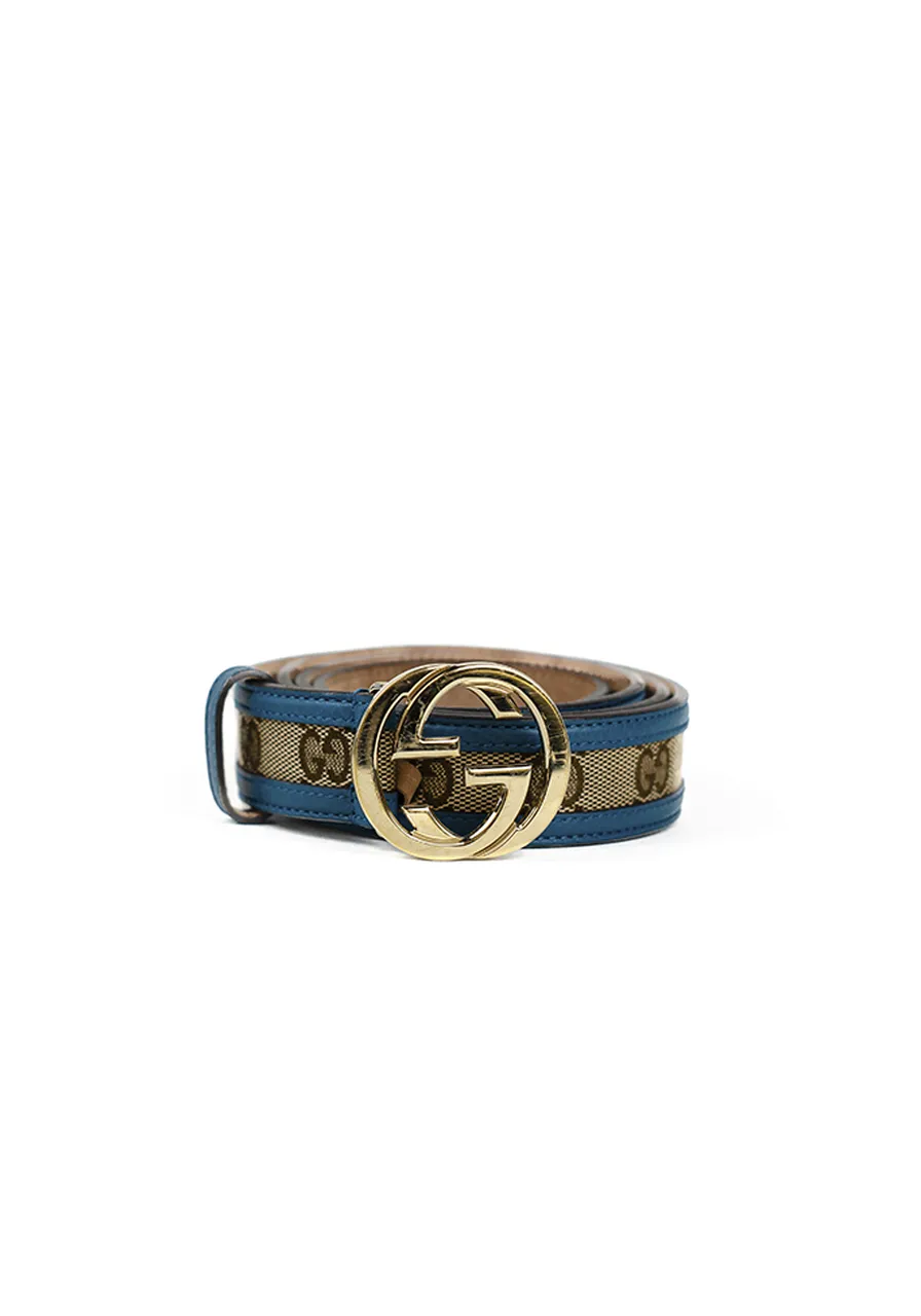 Cinto Gucci GG Supreme Blue