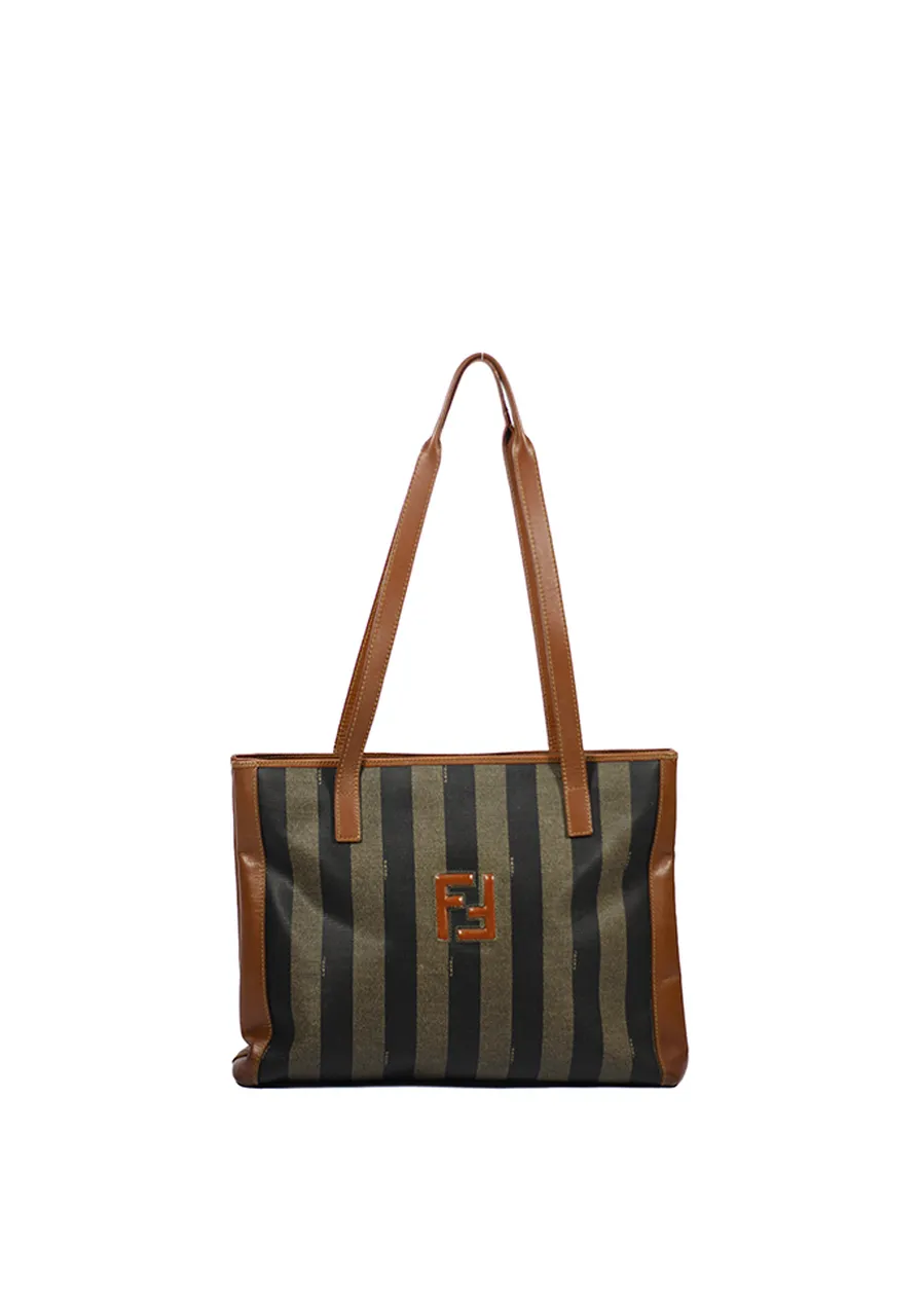 Fendi Pequin Equin Roll Tote 