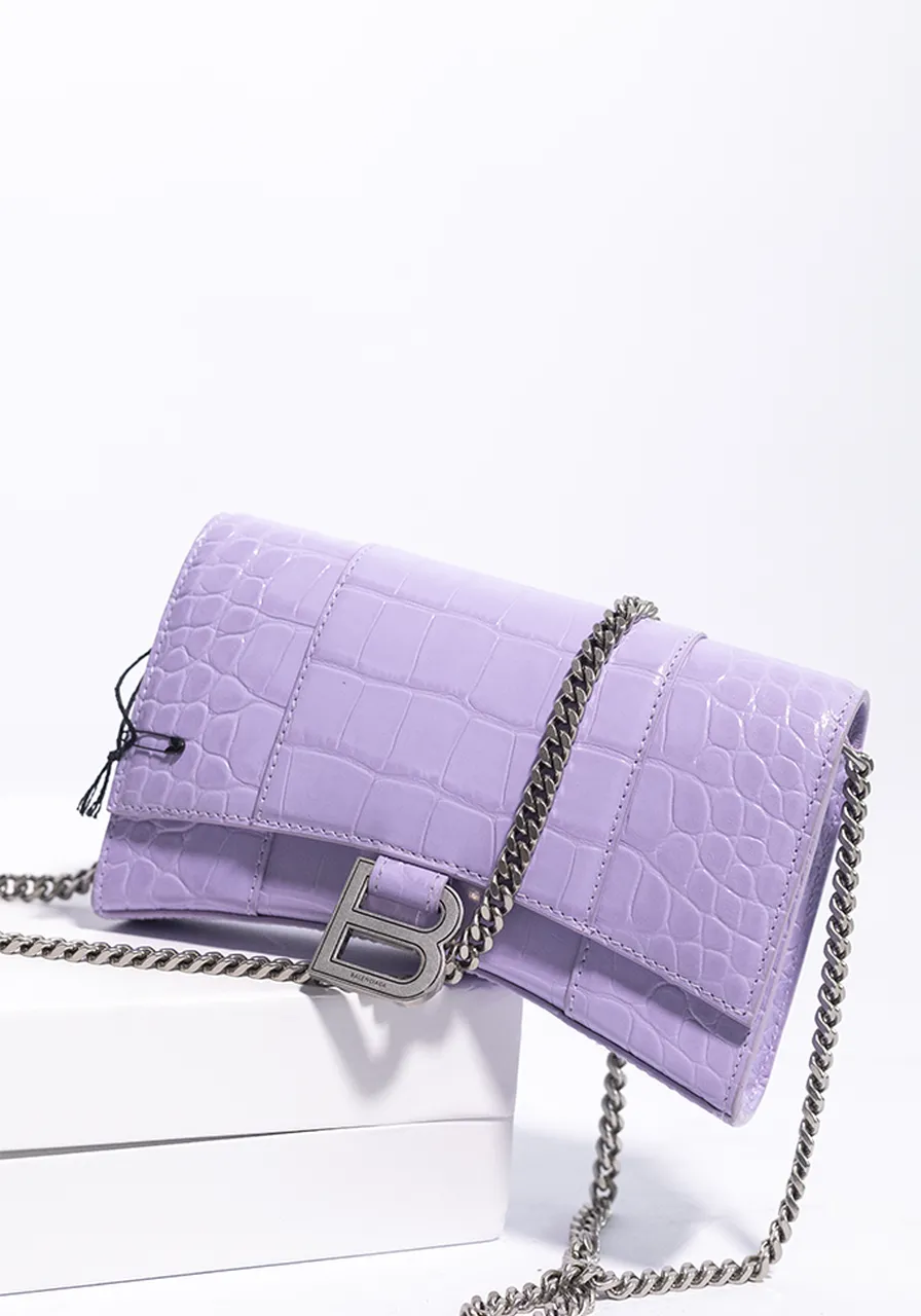 Balenciaga Hourglass Calfskin Crocodile
