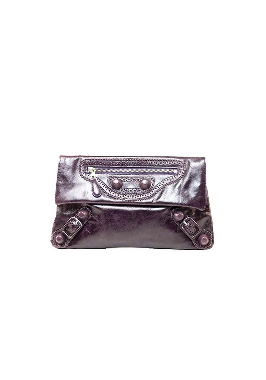 Balenciaga Motocross Covered Brogues Clutch 