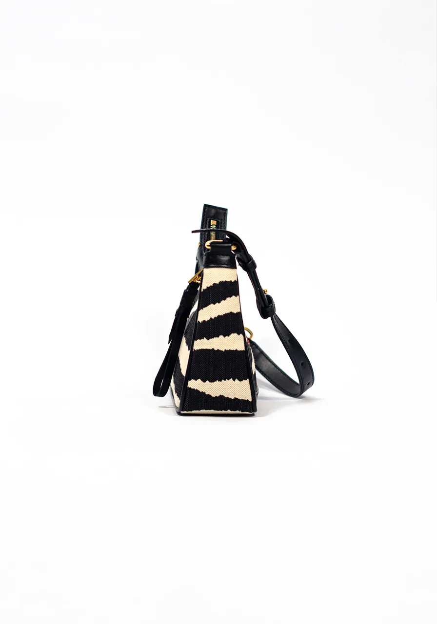 Balmain B- Army Small Shoulder Bag In Zebra