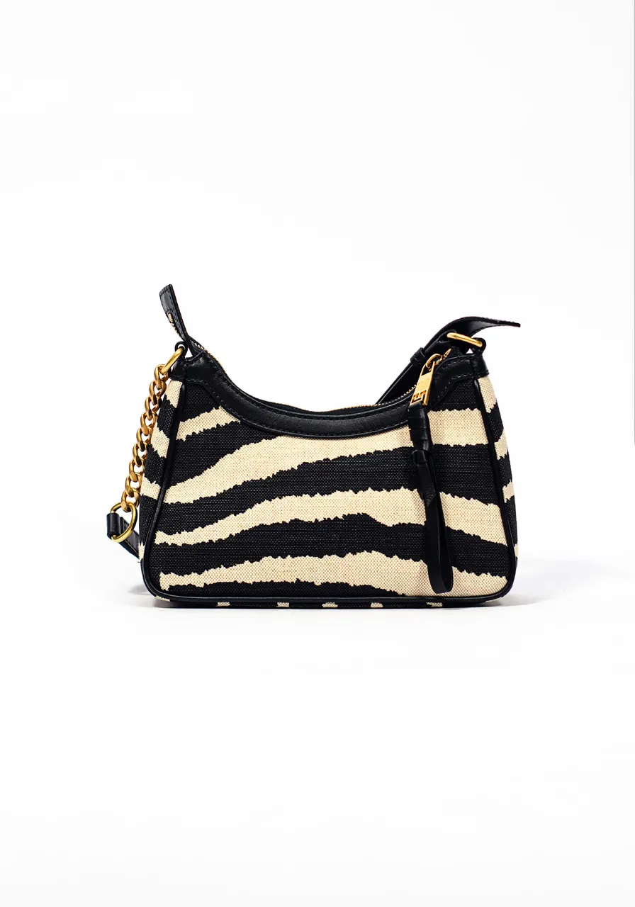 Balmain B- Army Small Shoulder Bag In Zebra