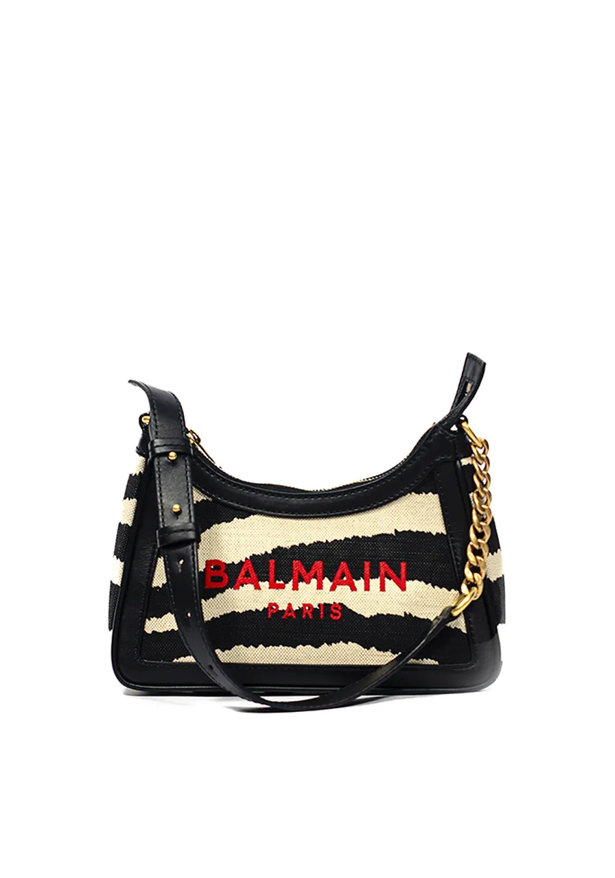 Balmain B- Army Small Shoulder Bag In Zebra
