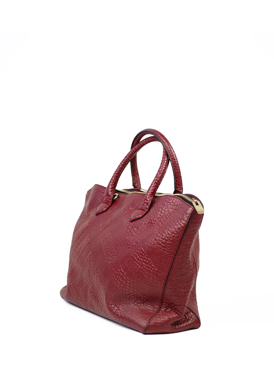Burberry Grainy Check Leather Dewsbury Tote