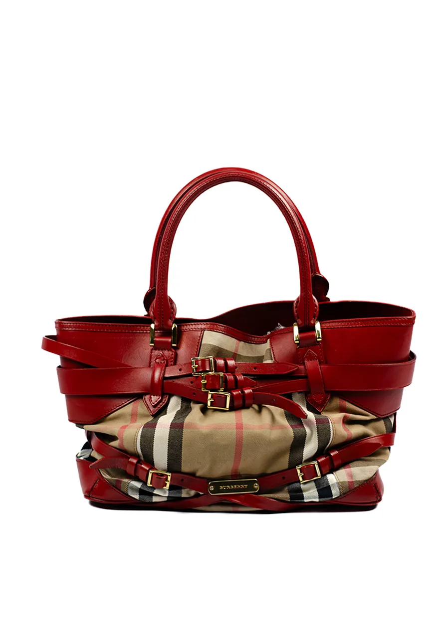 Burberry Bridle Lynher Tote Canvas 