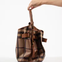 Burberry Brown Smoked Check Coated Canvas - imagem 9