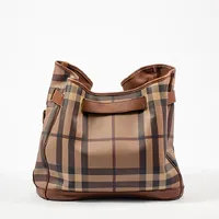 Burberry Brown Smoked Check Coated Canvas - imagem 4