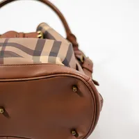 Burberry Brown Smoked Check Coated Canvas - imagem 8