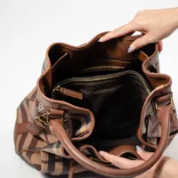 Burberry Brown Smoked Check Coated Canvas - imagem 3