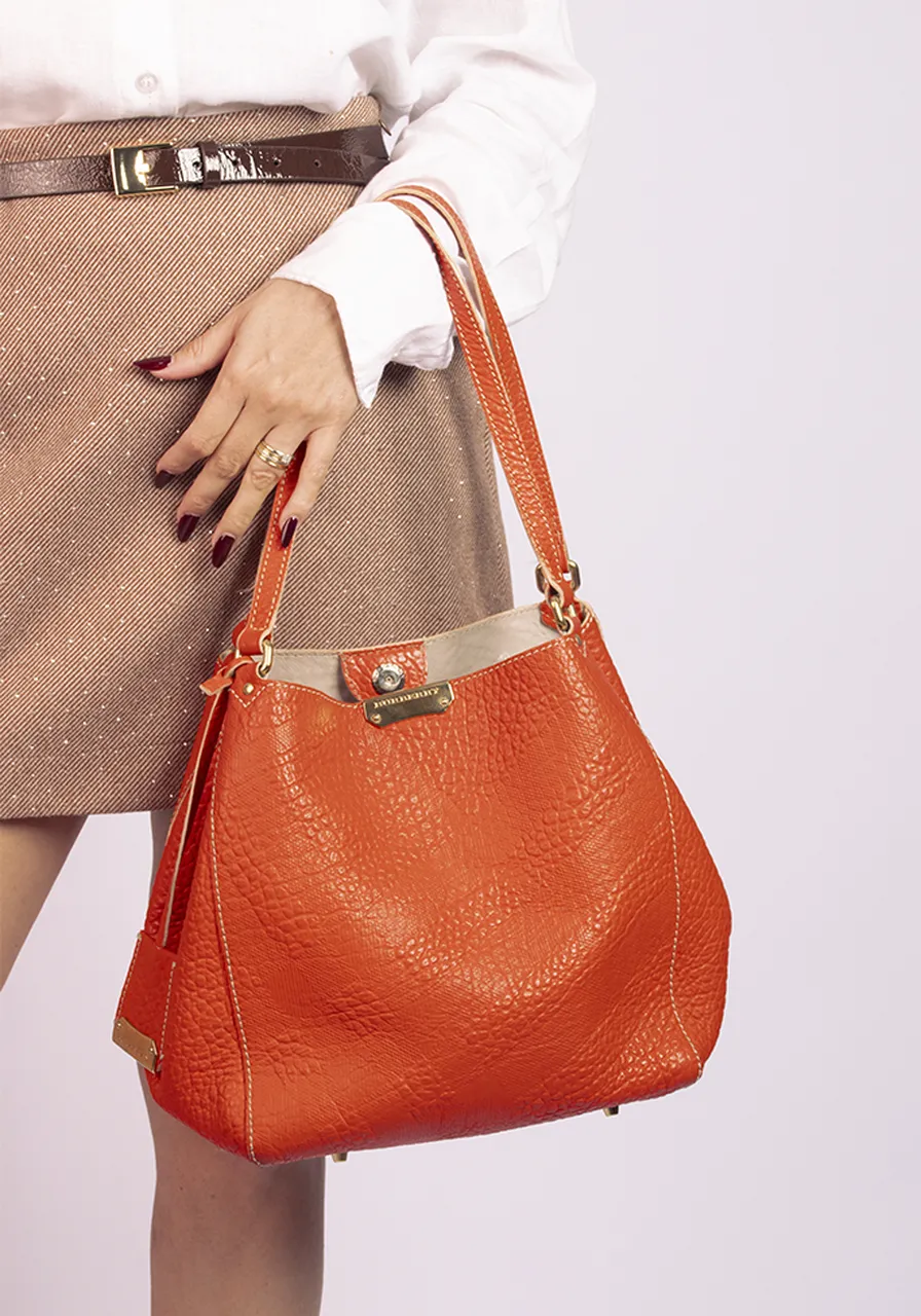 Burberry Embossed Canterbury Tote Bag