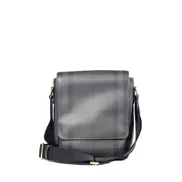 Burberry Greenford Crossbody Bag Smoked Check Coated Canvas - imagem 1