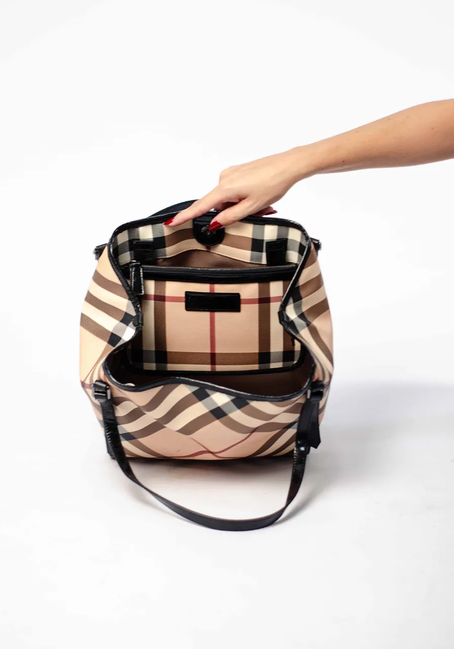 Burberry Haymarket Check Shoulder Bag