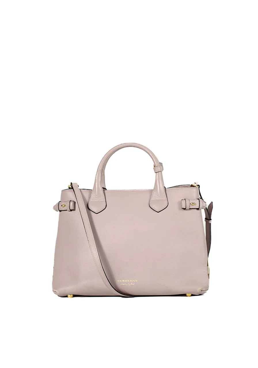 Burberry House Check Trimmed Banner Rosa