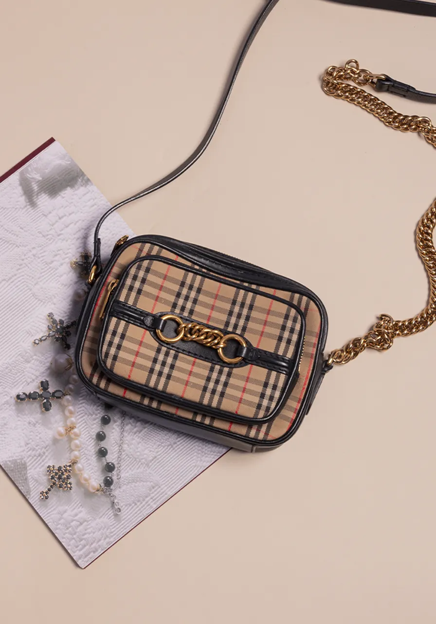 Burberry Knight Check Camera Bag 