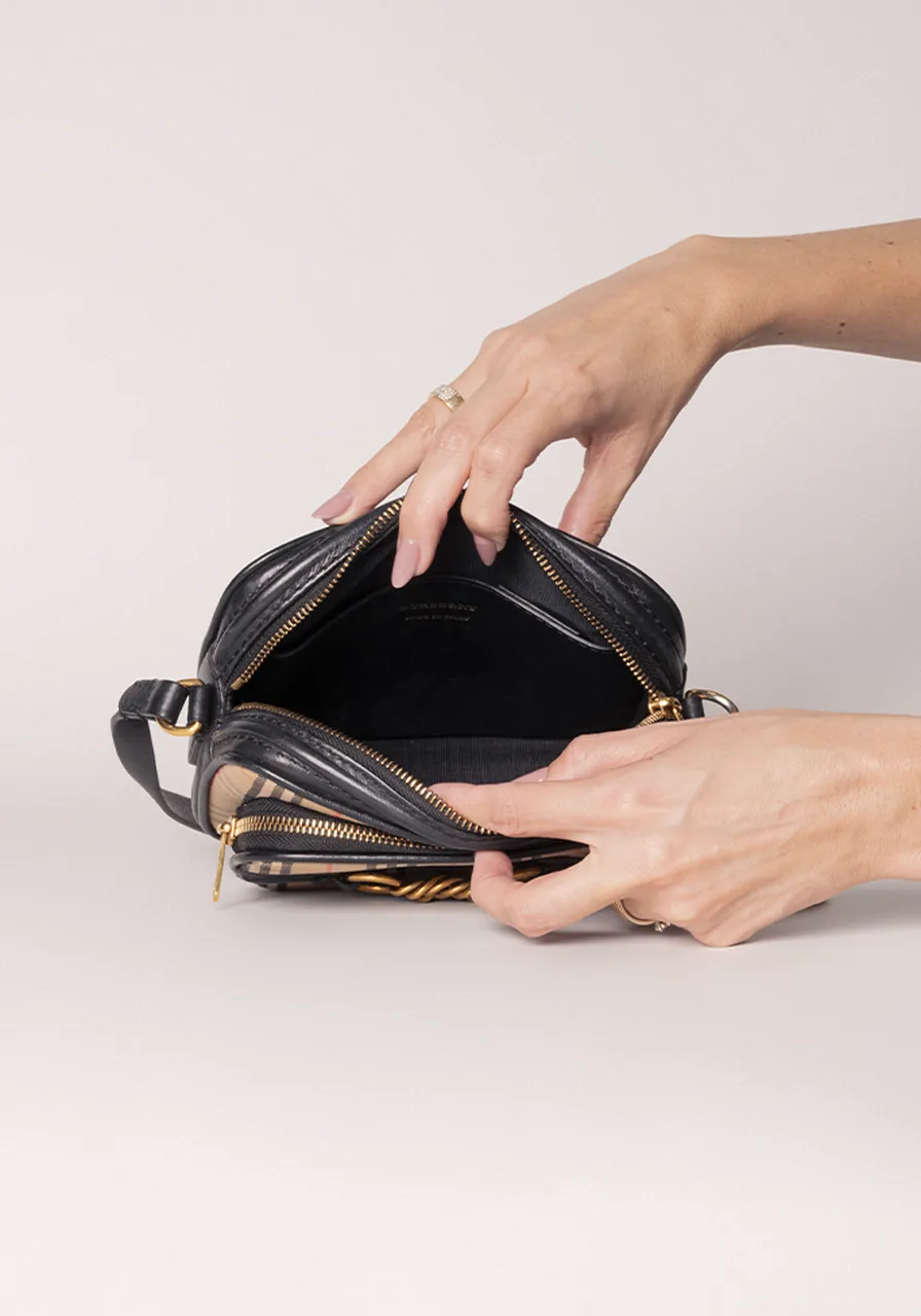 Burberry Knight Check Camera Bag 