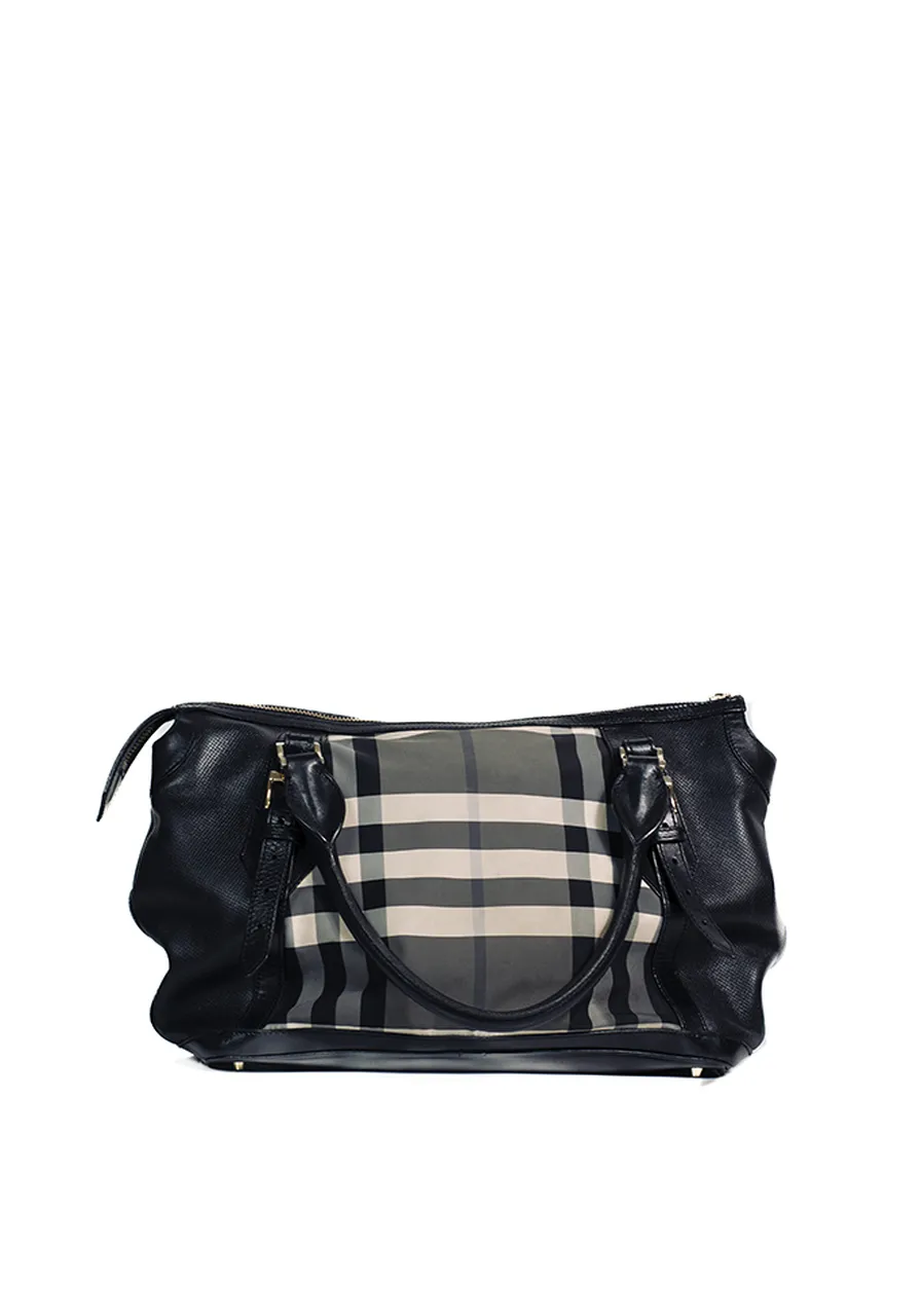 Burberry Leather Check Bag 