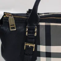Burberry Leather Check Bag  - imagem 6