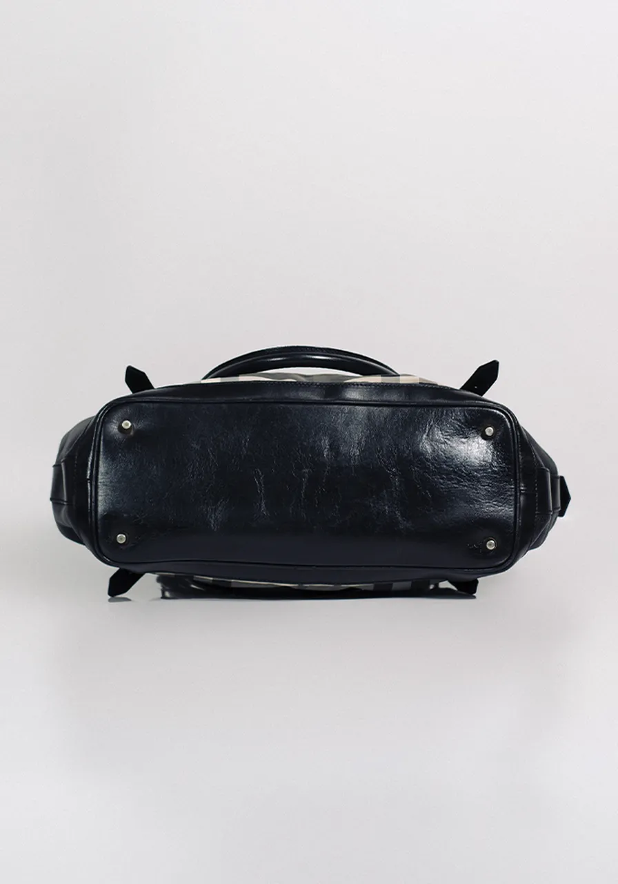 Burberry Leather Check Bag 