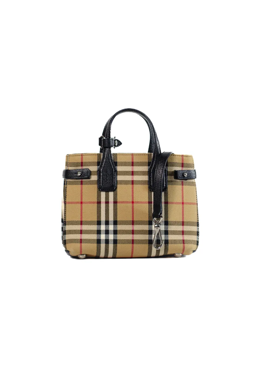Burberry Mini Haymarket Check Tote 
