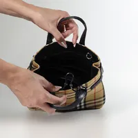 Burberry Mini Haymarket Check Tote  - imagem 5