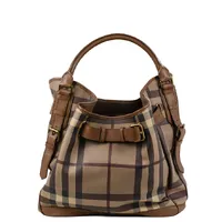 Burberry Brown Smoked Check Coated Canvas - imagem 1