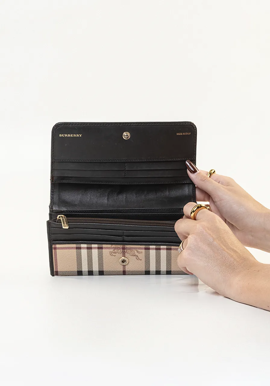 Carteira Burberry Haymarket Check 