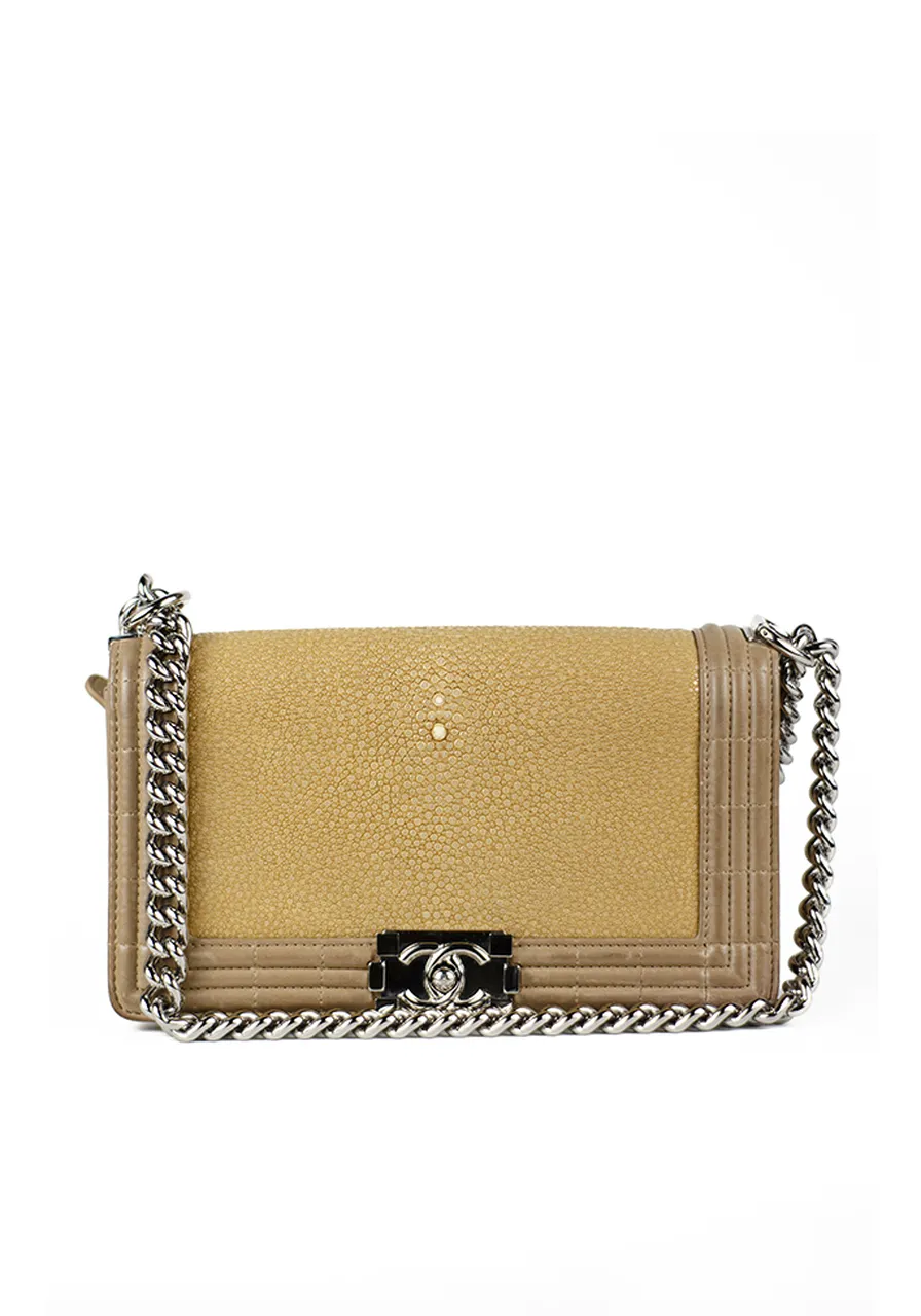 Chanel Boy Medium Flap Bag Stingray 