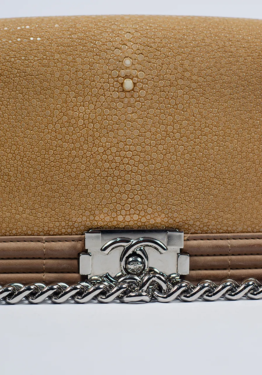 Chanel Boy Medium Flap Bag Stingray 