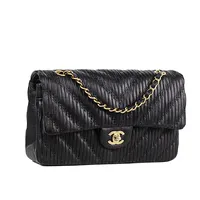 Chanel Chevron Stitched Classic Flap Bag - imagem 1