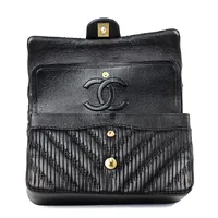 Chanel Chevron Stitched Classic Flap Bag - imagem 11