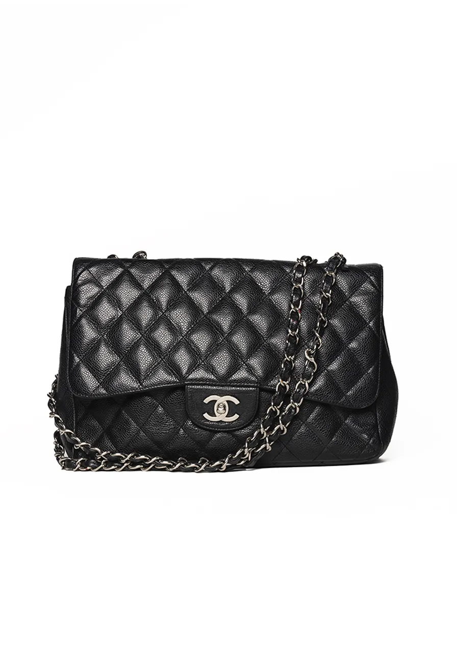 Chanel Double Flap Jumbo Caviar
